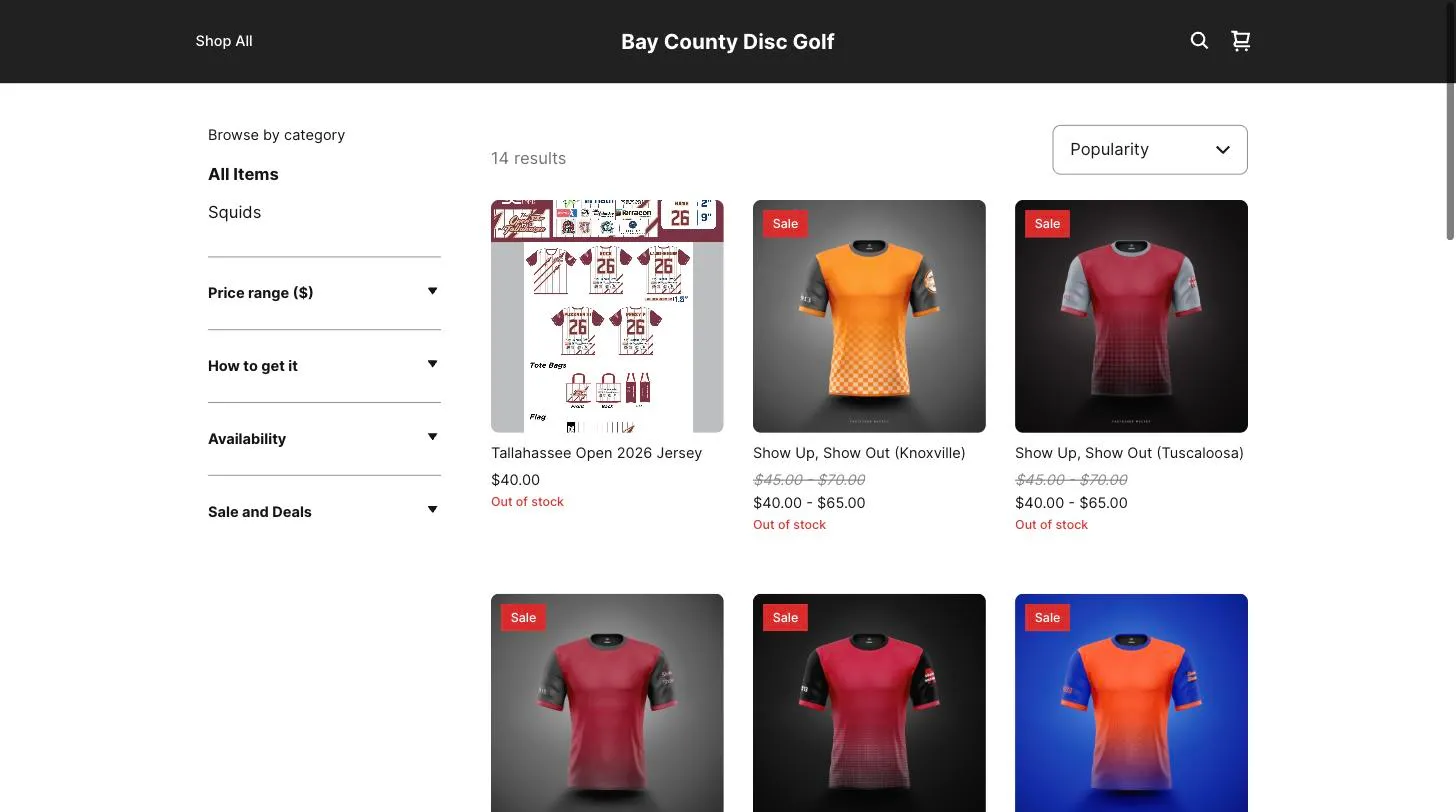 Bay County Disc Golf Store