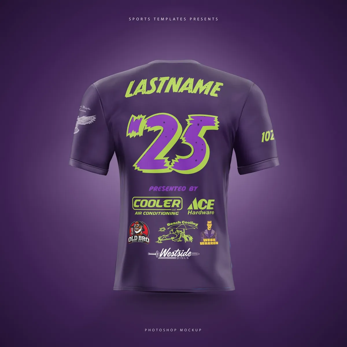 2025 Monster Mash jersey back: player name, a large stitched 25, and the presenting sponsor row.
