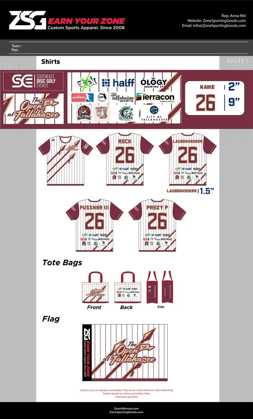 Tallahassee Open 2026 Jersey