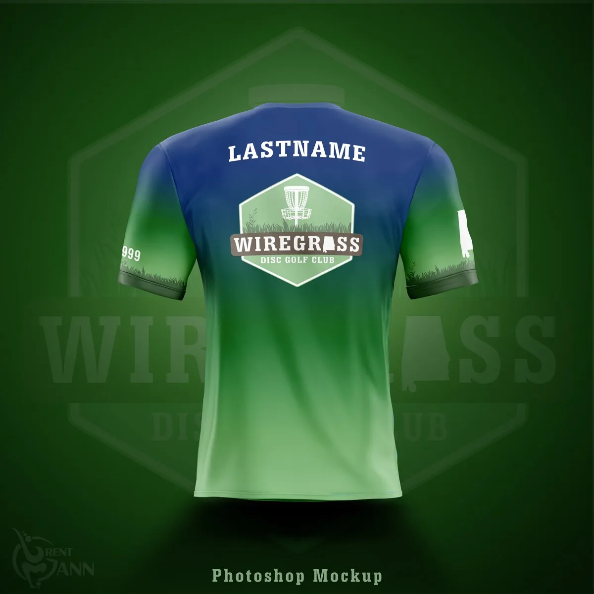 Wiregrass jersey back: player name over the large badge.